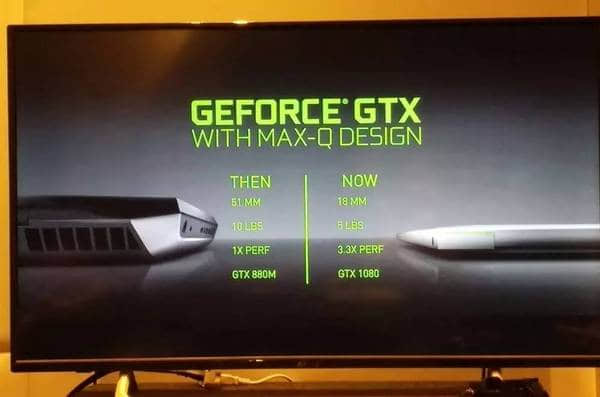 超薄GTX1080笔记本设计：NVIDIA MAX-Q技术将GPU功耗降低60%
