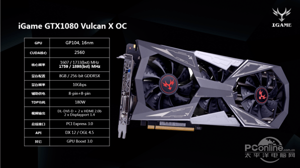 GTX1080Ti全系配显示屏 iGame Vulcan新品强势来袭