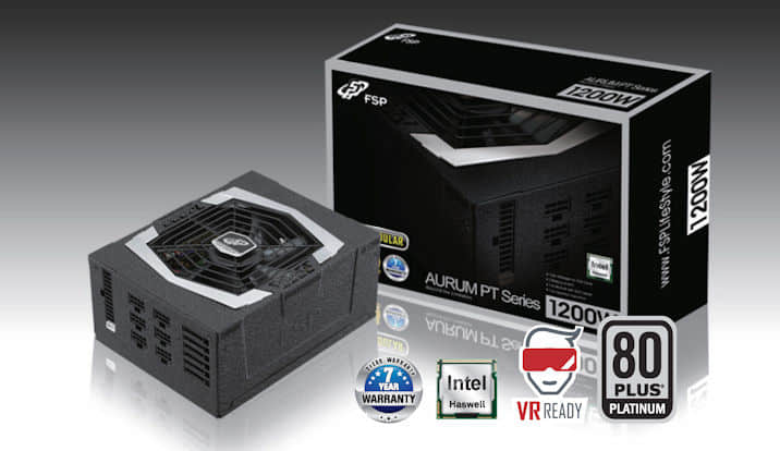 超大功率矿工挖矿神器 FSP AURUM PT 80+白金电源/1200W