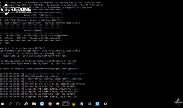 NVIDIA Tesla V100挖以太币算力牛叉， AMD RX Vega64 被狂虐了